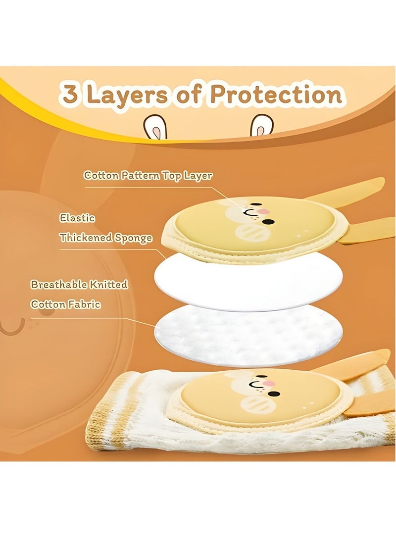 MIXDE Pairs Baby Knee Pads for Crawling, Baby Breathable Crawling Knee Pads with Sponge Pad, Baby Knee Protectors   Anti Slip Knee Pads Knee Pads for Unisex Babies - Image 3