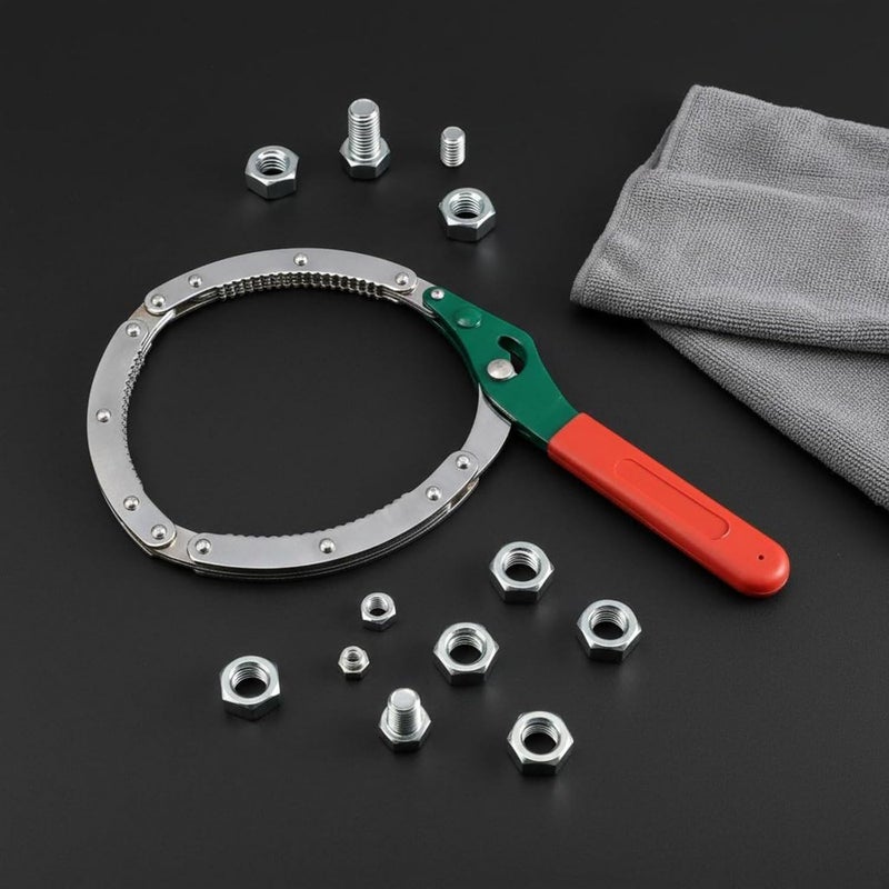 Wrench Universal Fit Strap Wrench Construction Removal Tool Car Maintenance, M 75-95mm, Clamp Type - Image 2