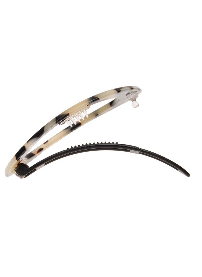 France Luxe France Luxe Cutout Oval Plastic Tige Boule Barrette - Ivory Tokyo  - Image 2
