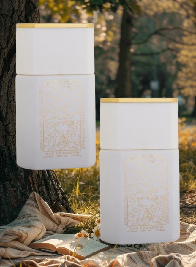 الفخر 2 قطع عطر الليل ابيض 100مل - Image 1