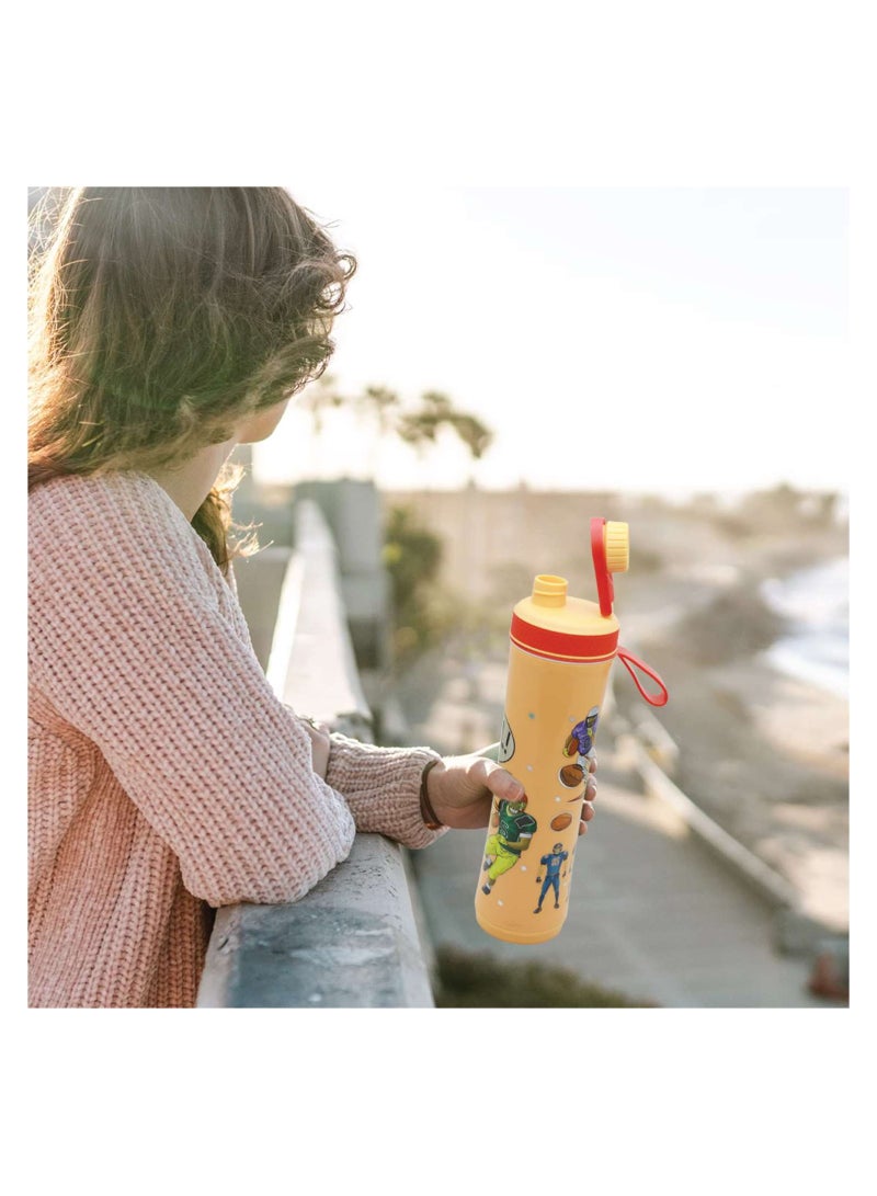 SELVEL زجاجة مياه بلاستيكية كولتِك صفراء، Pwb013، 600 مل - Image 5