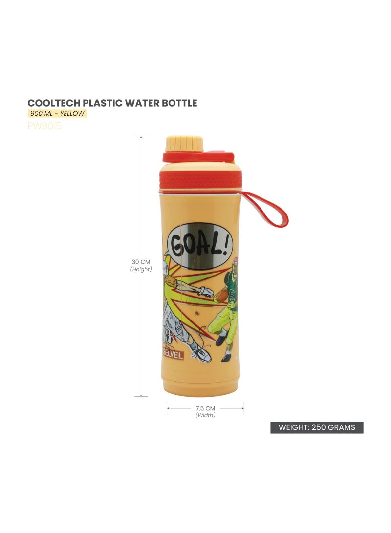 SELVEL زجاجة مياه بلاستيكية كولتِك صفراء، Pwb013، 600 مل - Image 4