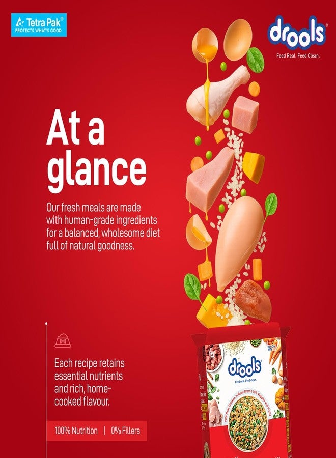 Drools Dog Fresh Food Tetra Pak Real Chicken & Turkey, for Adult & Puppy, 350g | High Protein, 90% Real Meat | No Preservatives | Retains Freshness & Flavours | Ready to Serve | One Pack Per Meal - Image 5