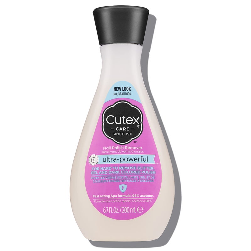 Cutex Gel Nail Polish Remover, Ultra-Powerful & Removes Glitter and Dark Colored Paints, Paraben Free, 6.76 Fl Oz - Image 1
