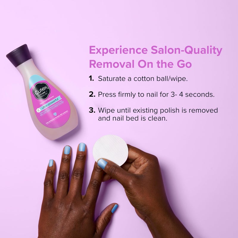 Cutex Gel Nail Polish Remover, Ultra-Powerful & Removes Glitter and Dark Colored Paints, Paraben Free, 6.76 Fl Oz - Image 4