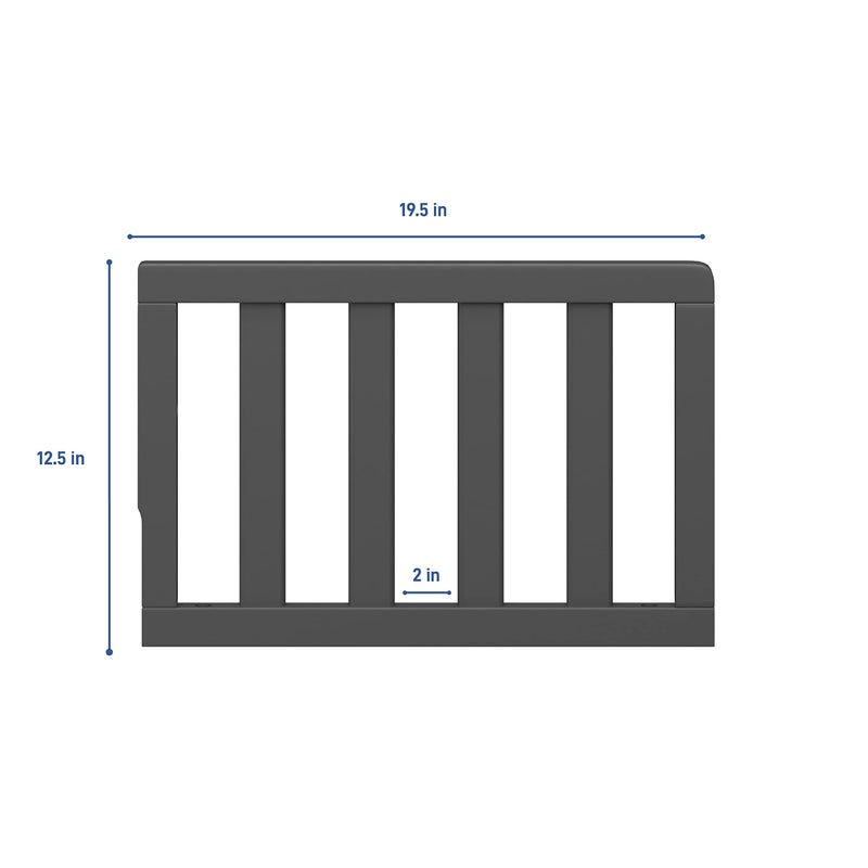 GRACO Storkcraft & Graco Toddler Safety Guardrail with Slats (Gray) â€“ GREENGUARD Gold Certified, Converts Compatible Storkcraft & Graco Crib to Toddler Bed, Each Guardrail Sold Individually - Image 5