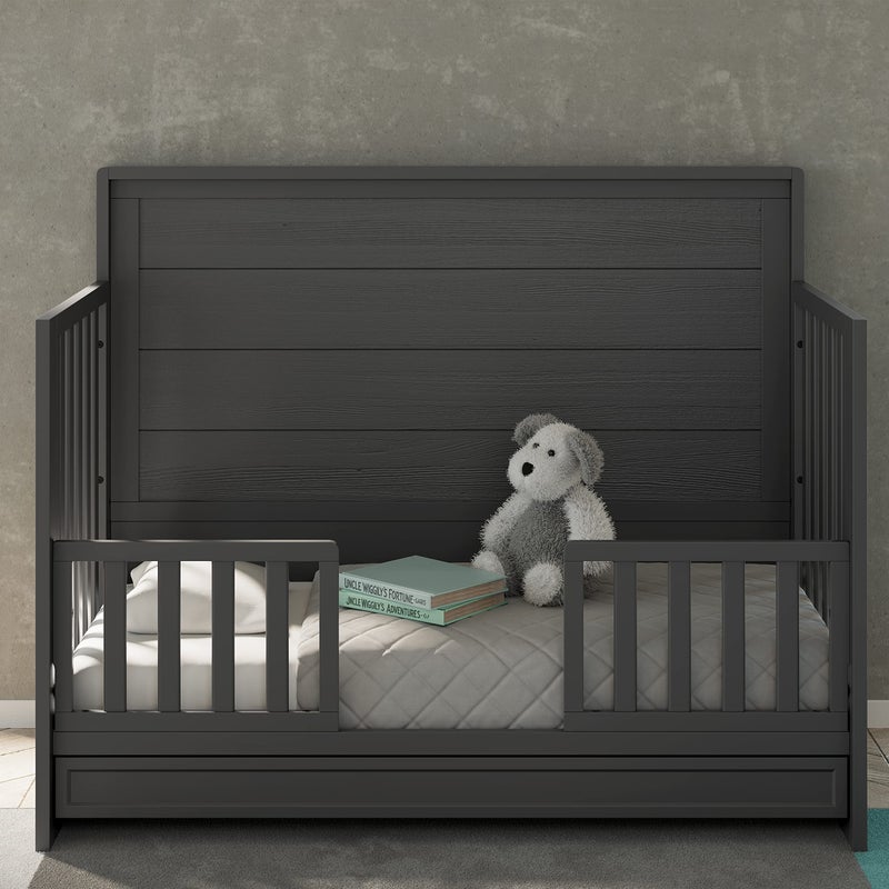GRACO Storkcraft & Graco Toddler Safety Guardrail with Slats (Gray) â€“ GREENGUARD Gold Certified, Converts Compatible Storkcraft & Graco Crib to Toddler Bed, Each Guardrail Sold Individually - Image 2