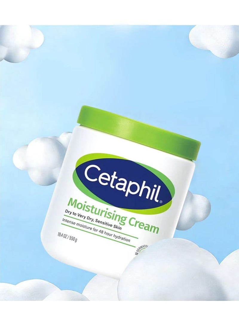 Cetaphil Moisturising Cream 550g (White) - Intense Hydration for Dry to Very Dry Sensitive Skin - Image 1