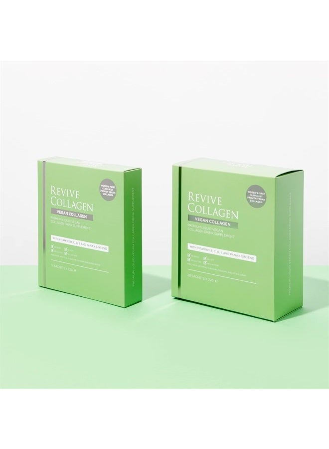 Revive Collagen 2500mg Plant Based Vegan Collagen with Added Vitamin B, C, D & E, Improved Skin, Hair & Nails | Raspberry Flavour | (14 x Days (Eco)) - Image 4