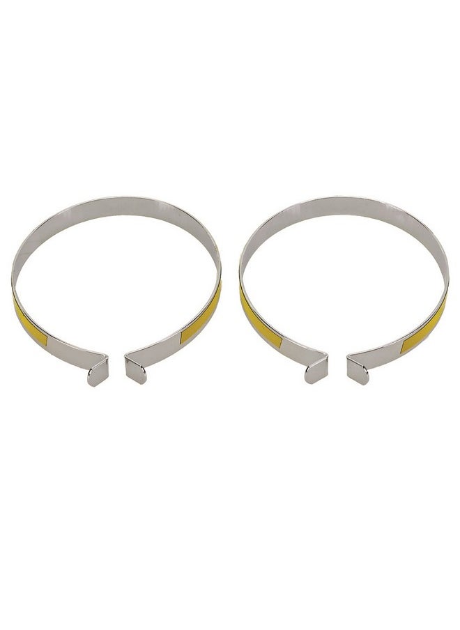 M-Wave - Reflective Steel Trouser Bands Neon Yellow - Image 1