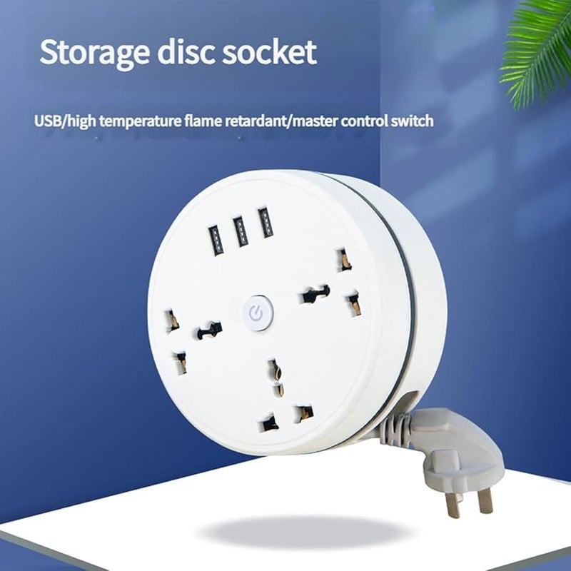Retractable Power Strip 3 Outlets 3 USB Ports 5.9ft 9.2ft Extension Cord for Travel Office Hotel - Image 5