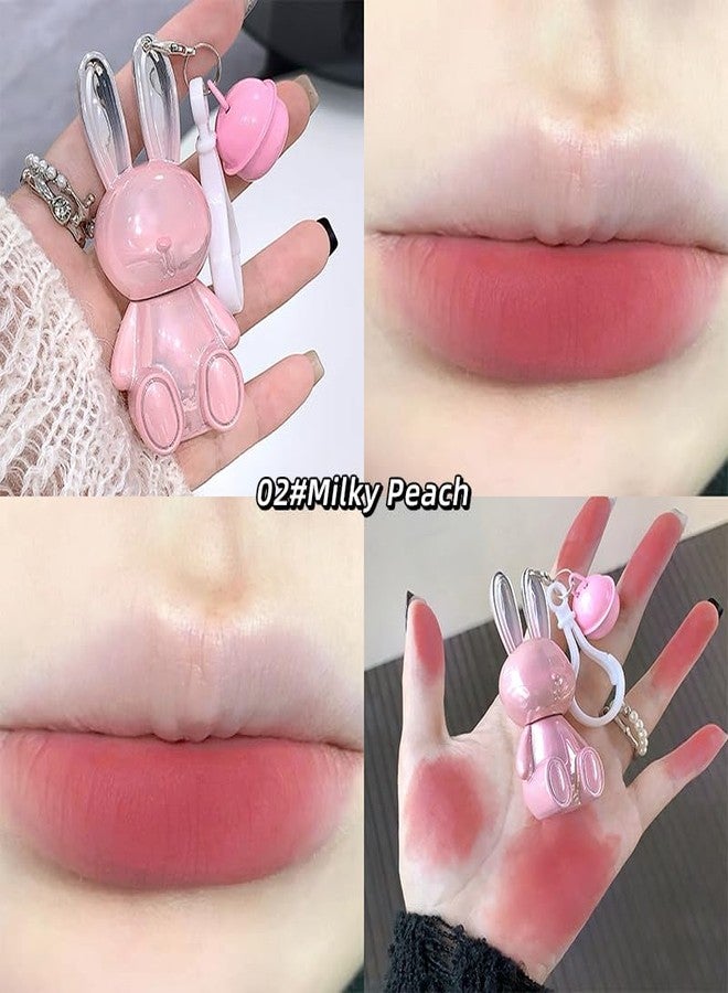 Gege Bear Pink Bunny Velvet Mist Lip Cream - Waterproof, Matte Lipsticks for Women with Soft Blurring Effect, Long-Lasting Lightweight Lip Color, Smudge-Proof & Airy Texture for a Cloud-Like, Plush Look (05-Caramel, 1.8g) - Image 4