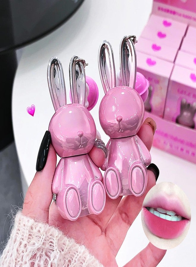 Gege Bear Pink Bunny Velvet Mist Lip Cream - Waterproof, Matte Lipsticks for Women with Soft Blurring Effect, Long-Lasting Lightweight Lip Color, Smudge-Proof & Airy Texture for a Cloud-Like, Plush Look (05-Caramel, 1.8g) - Image 1