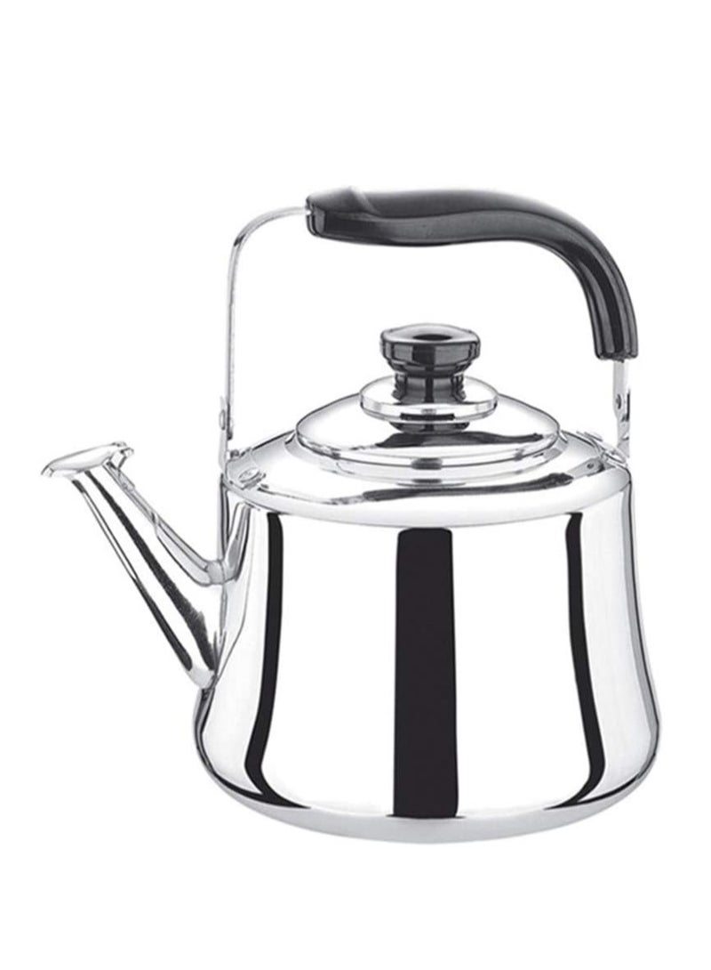 BASURRAH Teapot 2.5L - High Quality Shiny Silver Stainless Steel Teapot - Image 4