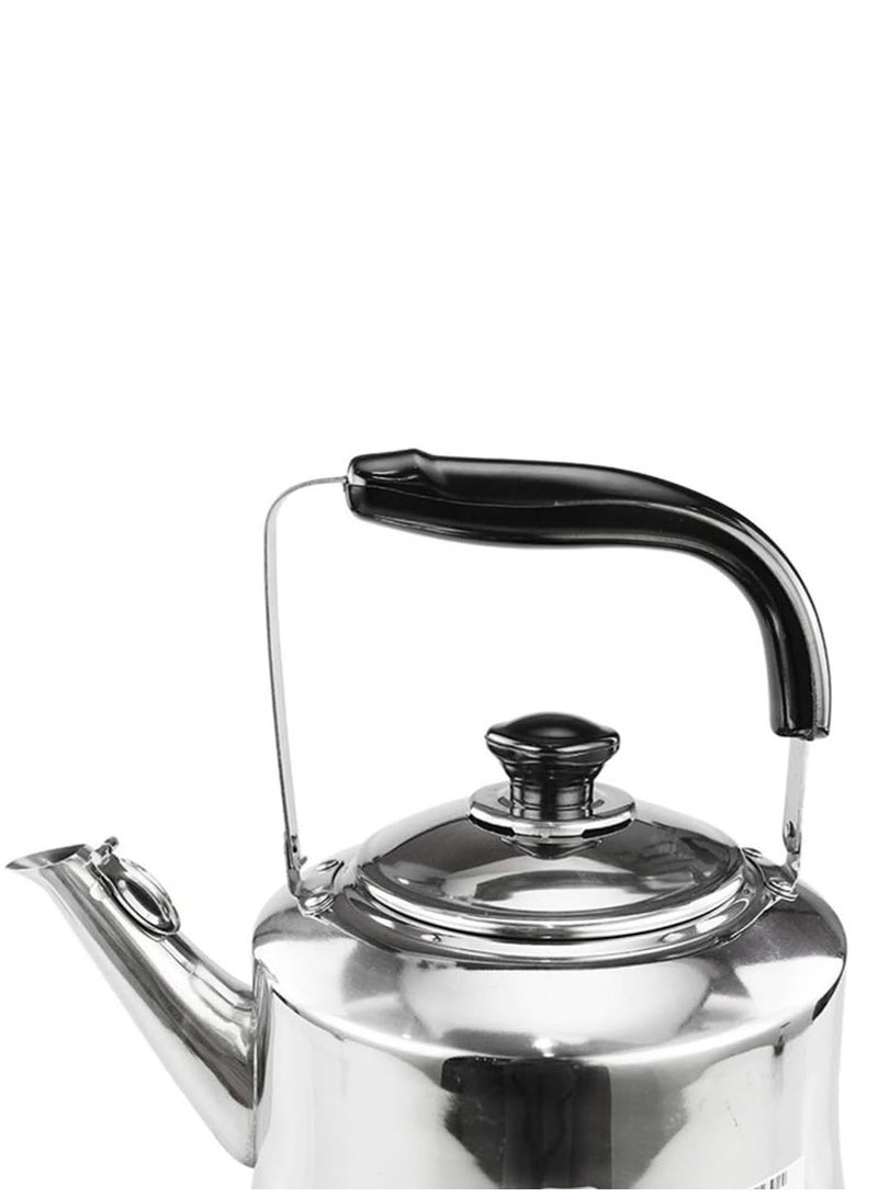 BASURRAH Teapot 2.5L - High Quality Shiny Silver Stainless Steel Teapot - Image 5