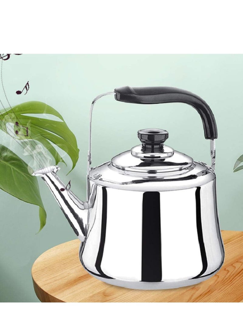 BASURRAH Teapot 2.5L - High Quality Shiny Silver Stainless Steel Teapot - Image 1