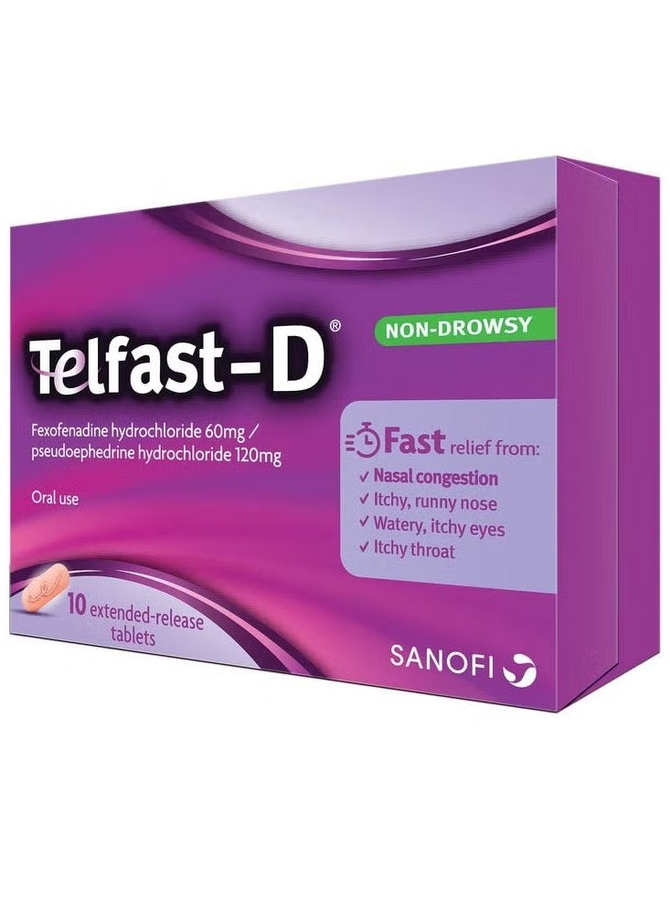 TELFAST-D 60mg/120mg Tablets 10's 