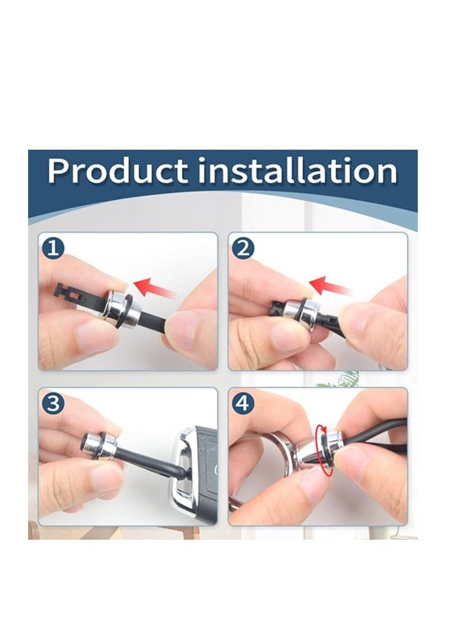 OUYoo غلاف مفتاح سيارة مناسب لـ مرسيدس بنز، غلاف مفتاح لفئة E 2017 وفئة S 2018 من الTPU السيليفون الجلدي الحمي، يتضمن سلسلة مفتاح. - Image 4