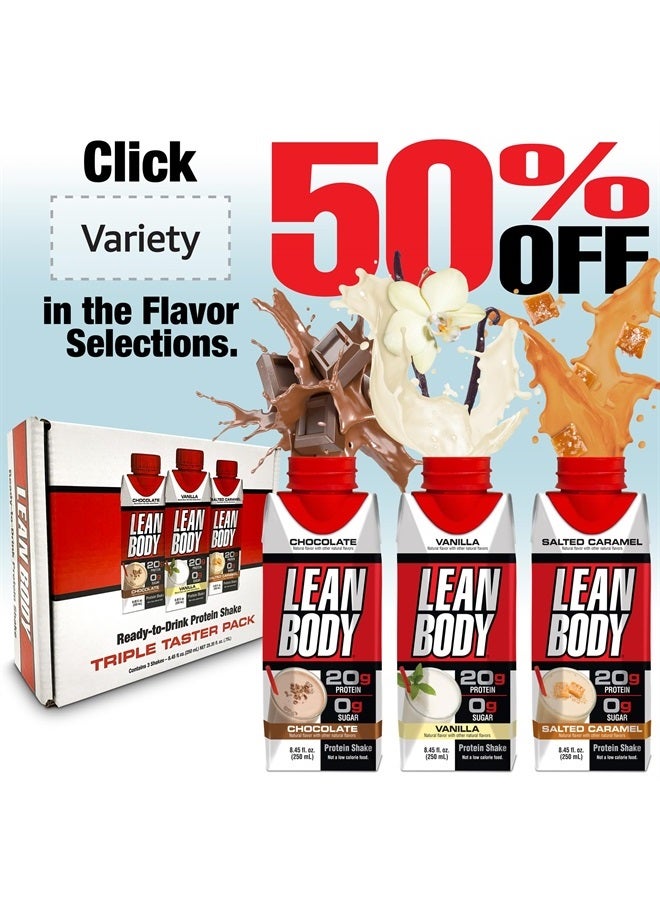 Lean Body Ready-to-Drink Cookies and Cream Protein Shake, 40g Protein, Whey Blend , 0 Sugar, Gluten No, 22 Vitamins & Minerals, (Recyclable Carton & Lid - Pack of 12) LABRADA , 17 Fl Oz (Pack of 12)