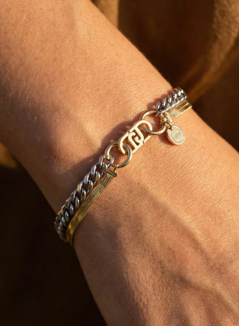 Liu Jo  Liu Jo Vera Dualtone Bracelet - LJ2780 for Women | Best Price UAE