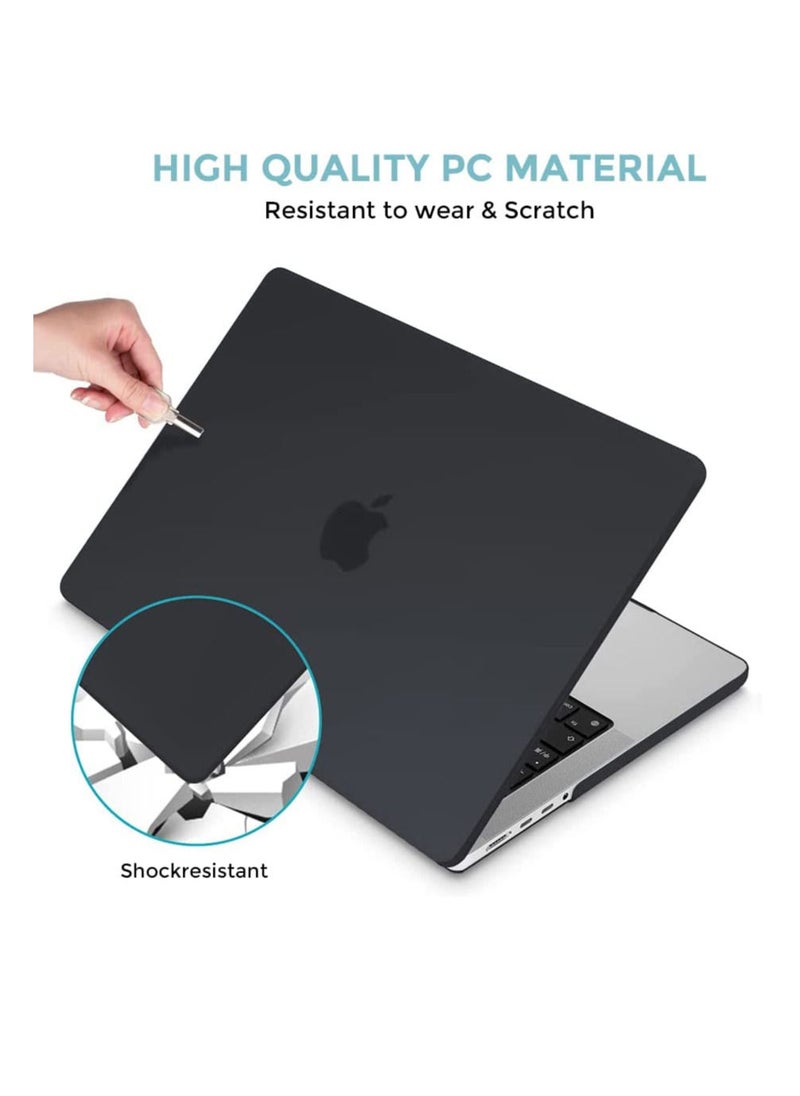Generic - ProCase MacBook Pro 14.2 Inch Case 2021 Release A2442 with M1 Pro Max Chip Matte Forsted Translucent Hard Shell Cases Shockproof Protective Cover for 14.2 Inch MacBook Pro 2021 with Touch ID Black - Image 1