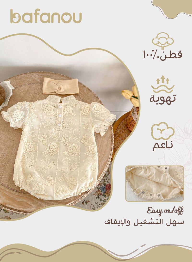 Bafanou Bafanou Summer 0-24M Newborn Boy Fashion Playsuit Infant girls short sleeve Romper  - Image 2