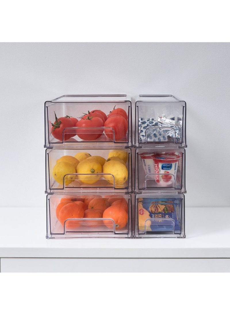 Homesmiths Stackable Storage Drawer Clear 33.7 x 21 x 11 cm - Image 4