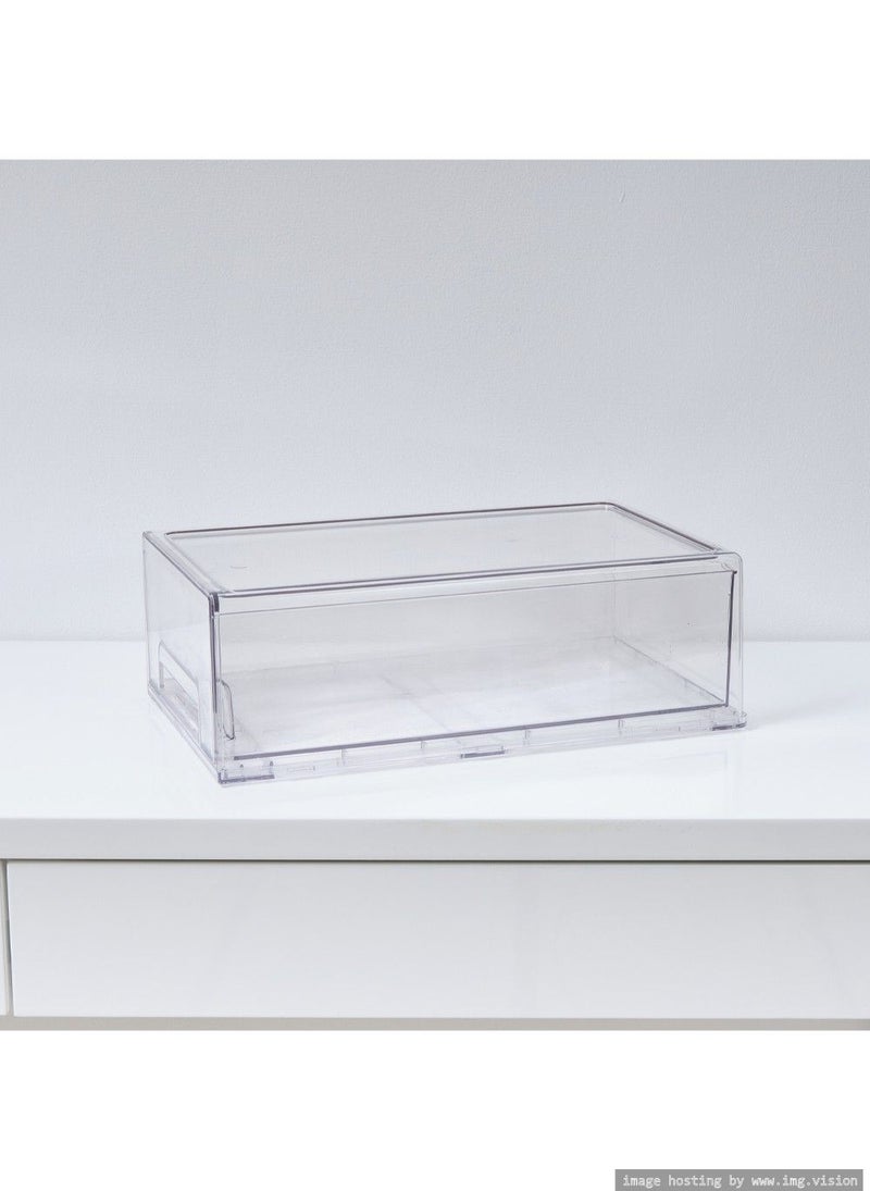 Homesmiths Stackable Storage Drawer Clear 33.7 x 21 x 11 cm - Image 1