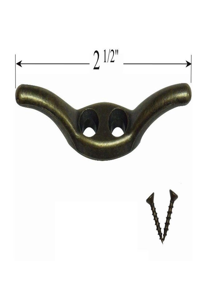 نيو مشبك معدني من النحاس العتيق مقاس 2 1/2 بوصة لتثبيت الحبال، مناسب للستائر الخشبية المنسوجة والستائر الرومانية والستائر المطوية. - Image 2