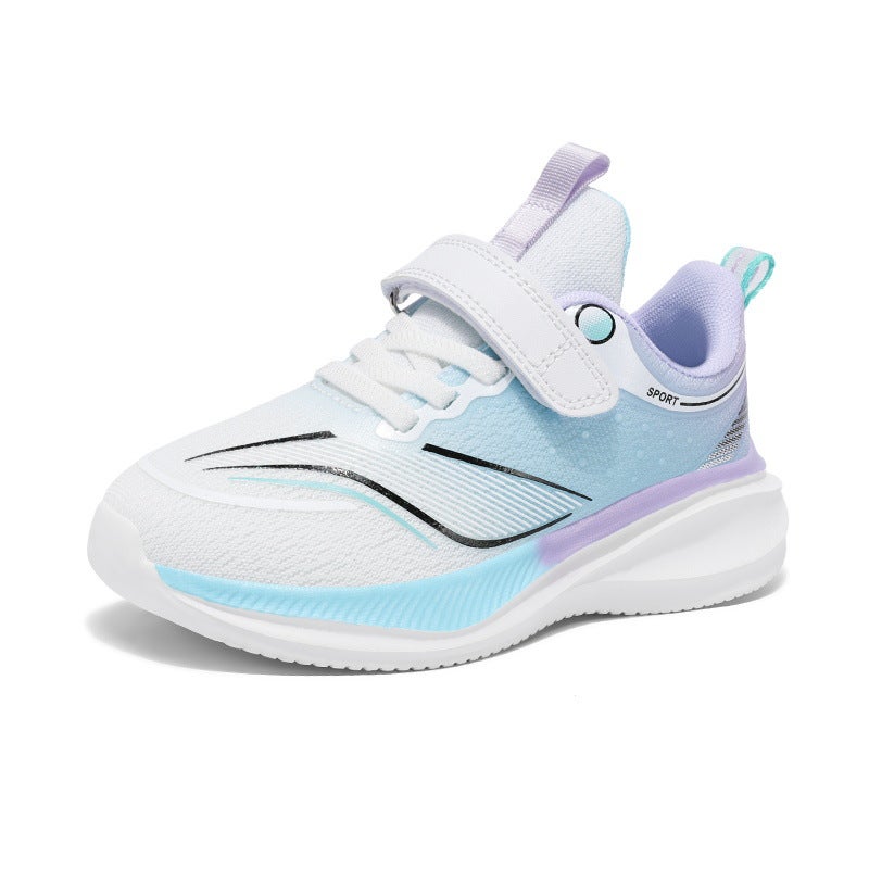 Jogging Shoes Cushioning New Soft-Soled Mesh Breathable Sports Shoes Boys And Girls Children'S Running Shoes Spring Middle And Large Children - Image 1