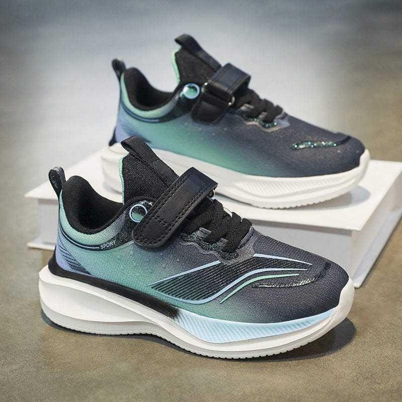 Jogging Shoes Cushioning New Soft-Soled Mesh Breathable Sports Shoes Boys And Girls Children'S Running Shoes Spring Middle And Large Children - Image 4