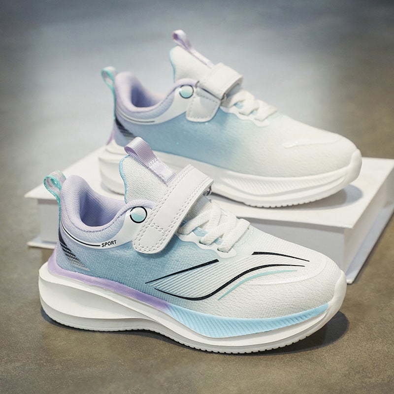 Jogging Shoes Cushioning New Soft-Soled Mesh Breathable Sports Shoes Boys And Girls Children'S Running Shoes Spring Middle And Large Children - Image 3