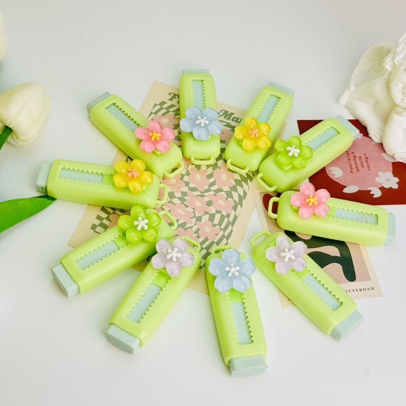6Pcs Cute Flower Multi Functional Erasers Pendant Random Colors School Season Art Supplies Classroom Prizes - Image 2