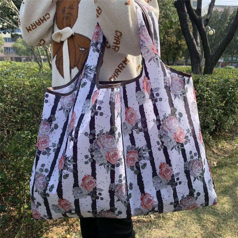Japanese Cartoon Foldable Environmental Protection Bag Oxford Cloth Environmental Protection Shopping Bag Portable Storage Bag Large Supermarket Shopping Bag - Image 3
