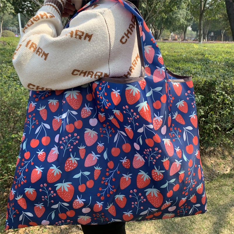 Japanese Cartoon Foldable Environmental Protection Bag Oxford Cloth Environmental Protection Shopping Bag Portable Storage Bag Large Supermarket Shopping Bag - Image 4