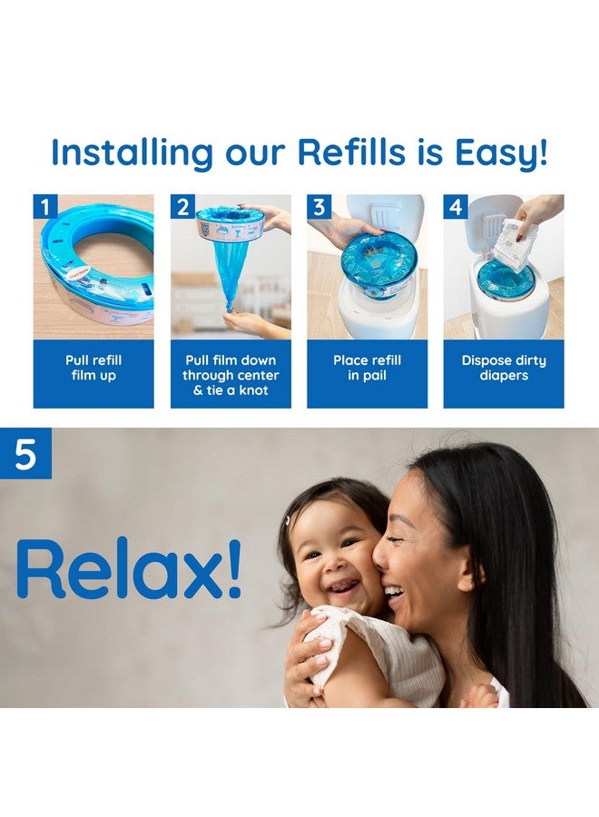 Reli. Diaper Pail Refill Bags, Compatible with Genie Complete, Expressions (10 Pack) Pail Refills Unscented | Odor Blocking, Strong, Easy Replacement | Holds up to 2,800 Newborn Diapers - Image 4