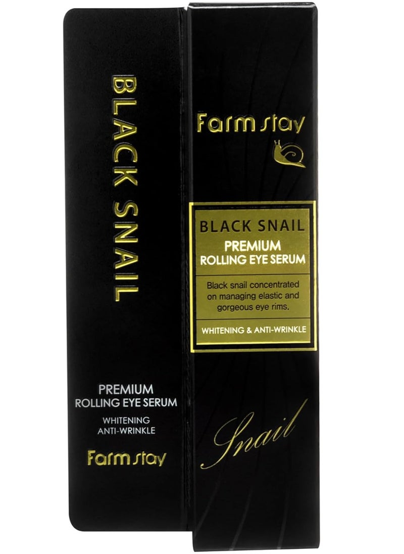 Farm Stay Black Snail Premium Rolling Eye Serum - Make your eyes look more youthful and refreshed with black snail - BRIGHTENING & WRINKLE IMPROVEMENT - 25ml  - Image 3