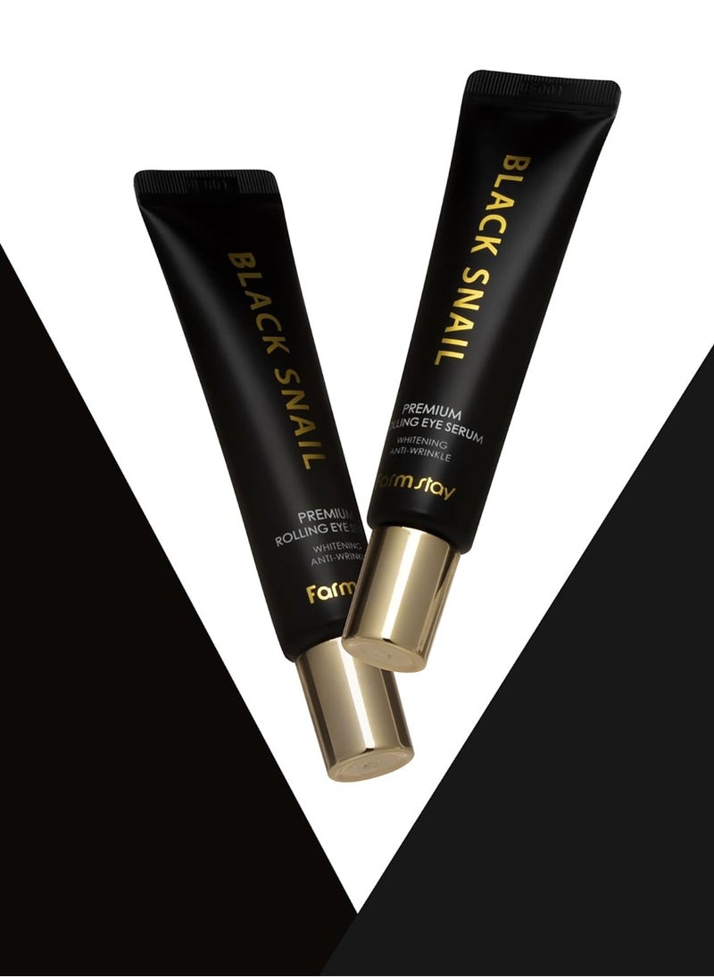 Farm Stay Black Snail Premium Rolling Eye Serum - Make your eyes look more youthful and refreshed with black snail - BRIGHTENING & WRINKLE IMPROVEMENT - 25ml  - Image 4