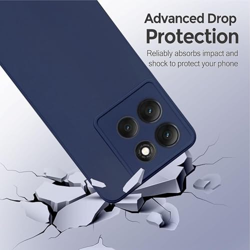 SBMS Silicone Back Cover Case for Motorola Moto G86 Power 5G | Soft Micro-Fibre Lining Inside | Camera Protection Bump | Shockproof Back Cover Case for Moto G86 Power 5G (Blue) - Image 4