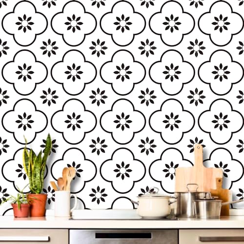 Brandian 36 pcs Self Adhesive Tile Stickers, Covers 6 Ft x 3 Ft, Bubble Free Install, 6x6 Inches (Pack of 36) - Image 1