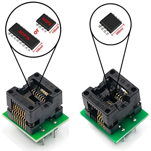 tingbowie SOP8 to DIP8,SOP16 to DIP16 IC Programmer Socket Converter Adapter Module 2PCS(SOP8 200mil+SOP16 150mil) Wide Body Narrow Body - Image 2