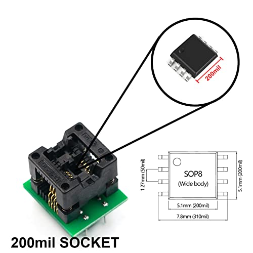 tingbowie SOP8 to DIP8,SOP16 to DIP16 IC Programmer Socket Converter Adapter Module 2PCS(SOP8 200mil+SOP16 150mil) Wide Body Narrow Body - Image 4