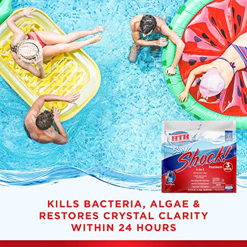 HTH 52023 Super Shock Treatment Swimming Pool Chlorine Cleaner, 1 lb (Pack of 6) - Image 2