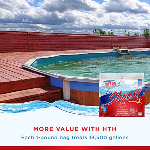 HTH 52023 Super Shock Treatment Swimming Pool Chlorine Cleaner, 1 lb (Pack of 6) - Image 3