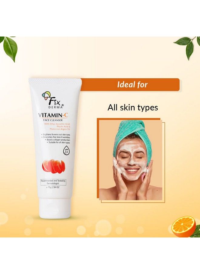 FIXDERMA Vitamin C Face Cleanser With Ascorbic Acid ; Facewash Woman ; Face Wash & Face Cleanser ; Face Wash For Oily Skin (All Type Skin) ; Face Wash For Women & Men 75G - Image 5