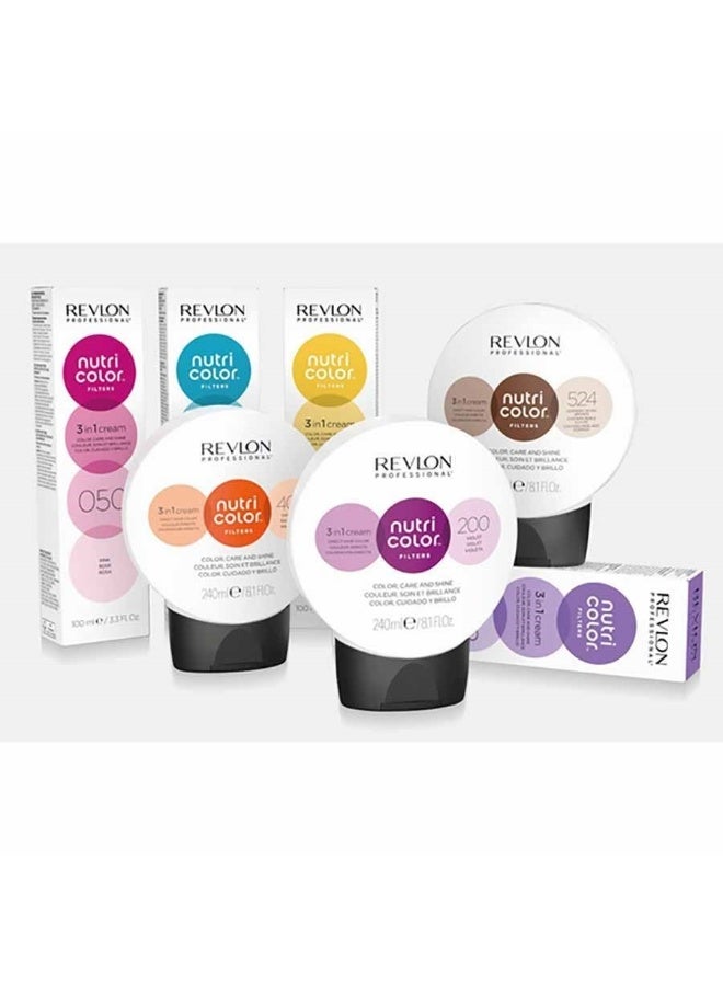 Revlon Professional Nutri Color Filters Soin Crème 3en1 Repigmentant Nutritif 100 ml - Hair Colour: 200 Violet - Image 2