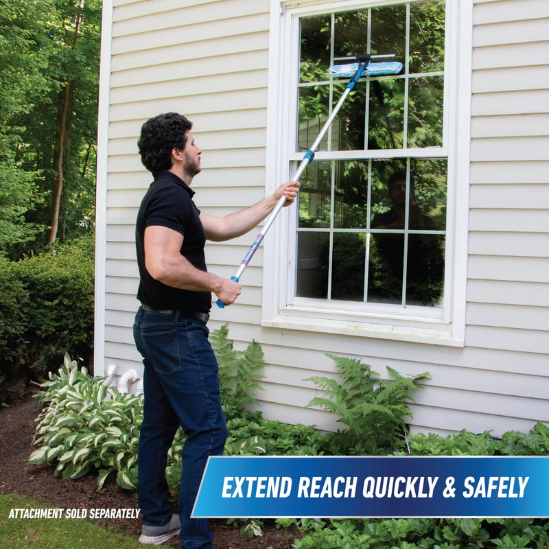 Unger Professional Connect & Clean 3â€™-6â€™ Aluminum Telescopic Extension Pole with Locking Cone & Quick-Flip Clamp â€“ Compatible with Cleaning Tool Attachments, Window Cleaning & Dusting Tool - Image 5