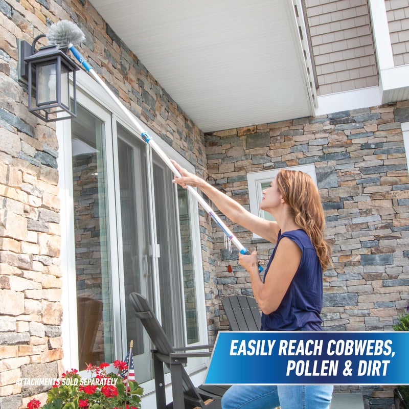 Unger Professional Connect & Clean 3â€™-6â€™ Aluminum Telescopic Extension Pole with Locking Cone & Quick-Flip Clamp â€“ Compatible with Cleaning Tool Attachments, Window Cleaning & Dusting Tool - Image 2