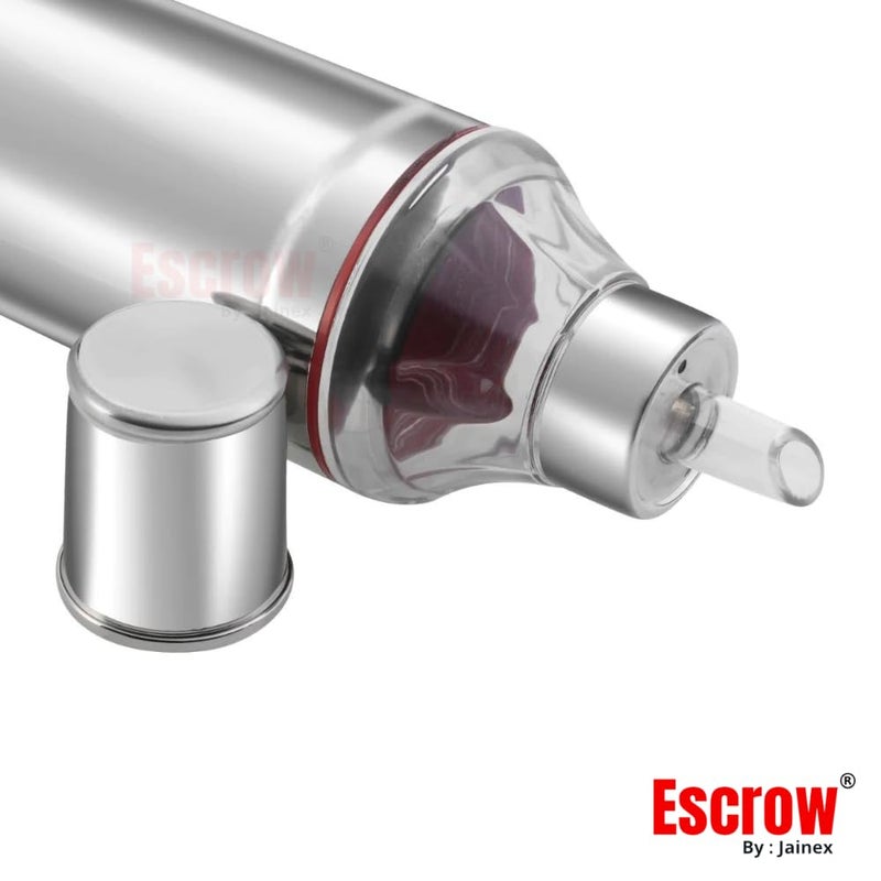 Escrow Stainless Steel Oil BottleDispenser 1 Litre for Kitchen with Nozzle Ideal Pourer for OilVinegarSauce Pack of 2 Silver 1000ML - Image 4