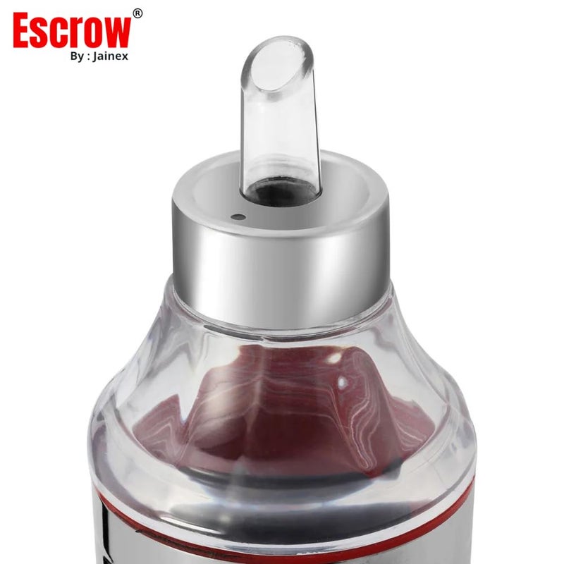 Escrow Stainless Steel Oil BottleDispenser 1 Litre for Kitchen with Nozzle Ideal Pourer for OilVinegarSauce Pack of 2 Silver 1000ML - Image 5